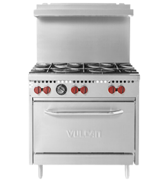 6 Gas Burner with 1 Standard Oven